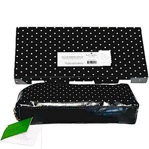 Set of 2 Office Accessories Kate Spade Polka Dots Post-It Notes & Pencil Pouch
